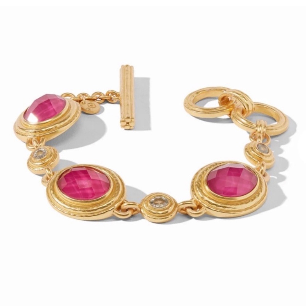 JULIE VOS • Tudor Stone  Bracelet Iridescent Raspberry
